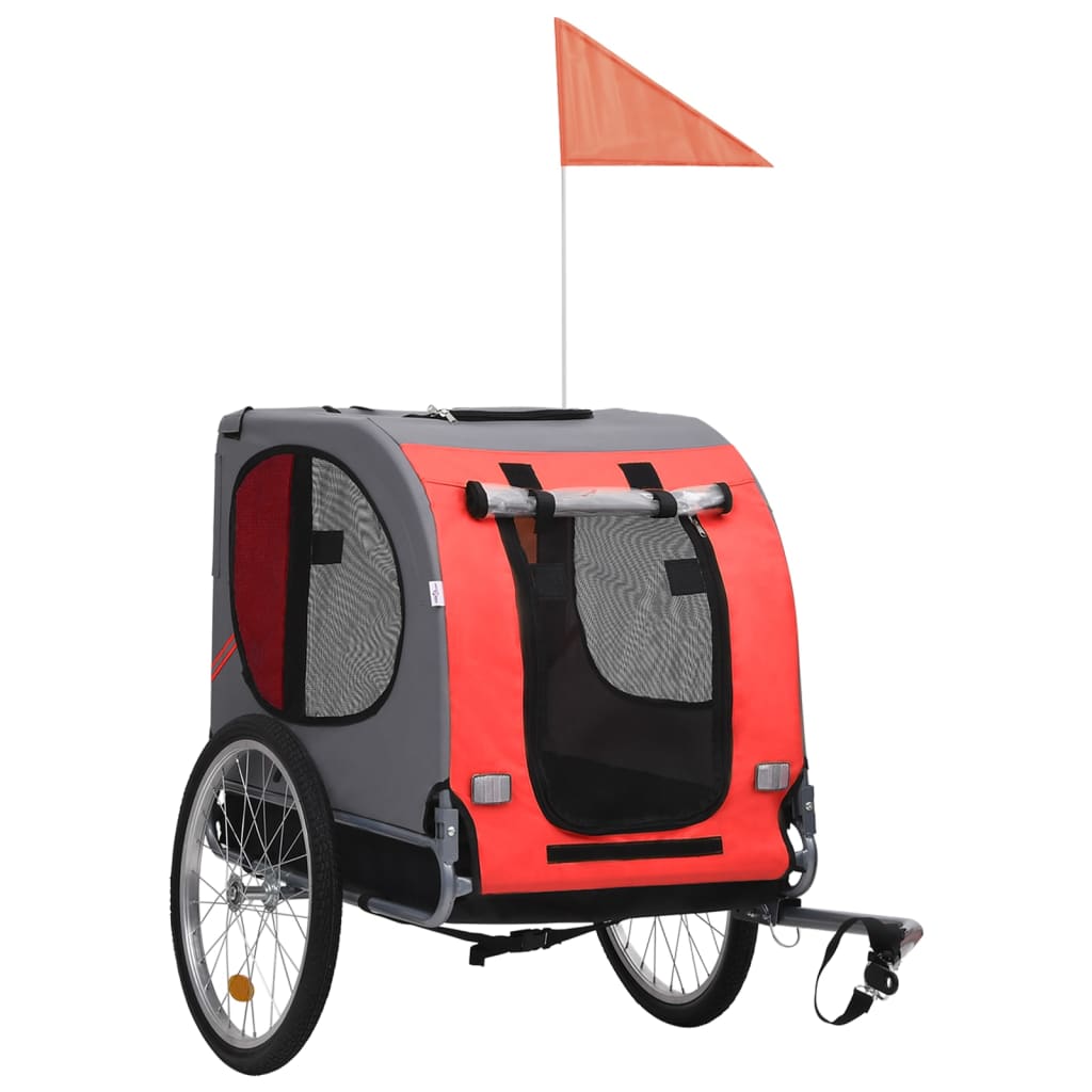 Red and Black Pet Bike Trailer