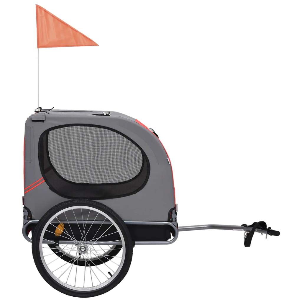 Red and Black Pet Bike Trailer