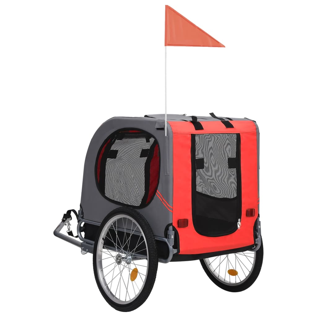 Red and Black Pet Bike Trailer