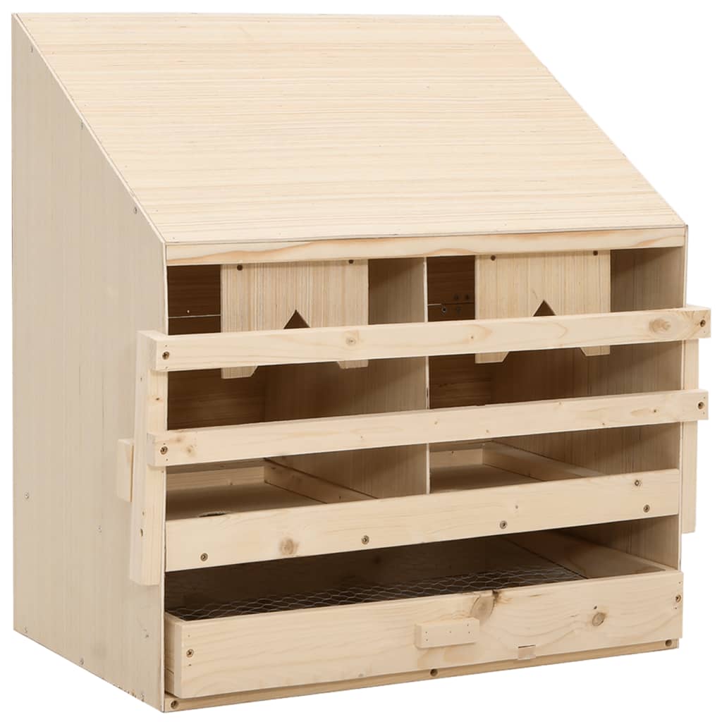 Casetta Cova per Galline 2 Scomparti 63x40x65cm Legno di Pino