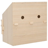 Casetta Cova per Galline 2 Scomparti 63x40x65cm Legno di Pino