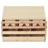 Casetta Cova per Galline 3 Scomparti 72x33x54 cm Legno di Pino