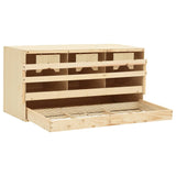 Casetta Cova per Galline 3 Scomparti 72x33x38 cm Legno di Pino