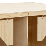 Casetta Cova per Galline 3 Scomparti 72x33x38 cm Legno di Pino