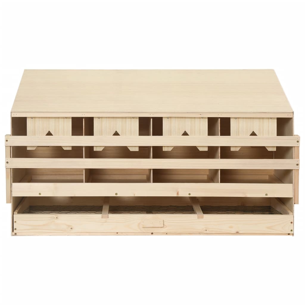 Casetta Cova per Galline 4 Scomparti 106x40x59 cm Legno di Pino