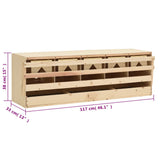 Casetta Cova per Galline 5 Scomparti 117x33x38 cm Legno di Pino