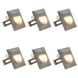 Lampade da Parete da Esterno a LED 6 pz 5 W Argento Quadrate