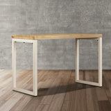 Tavolo da Pranzo 115x55x76 cm Legno Massello di Mango e Acciaio