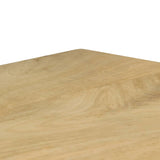 Tavolo da Pranzo 115x55x76 cm Legno Massello di Mango e Acciaio