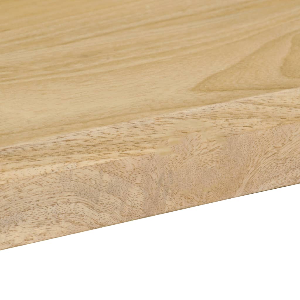 Tavolo da Pranzo 115x55x76 cm Legno Massello di Mango e Acciaio