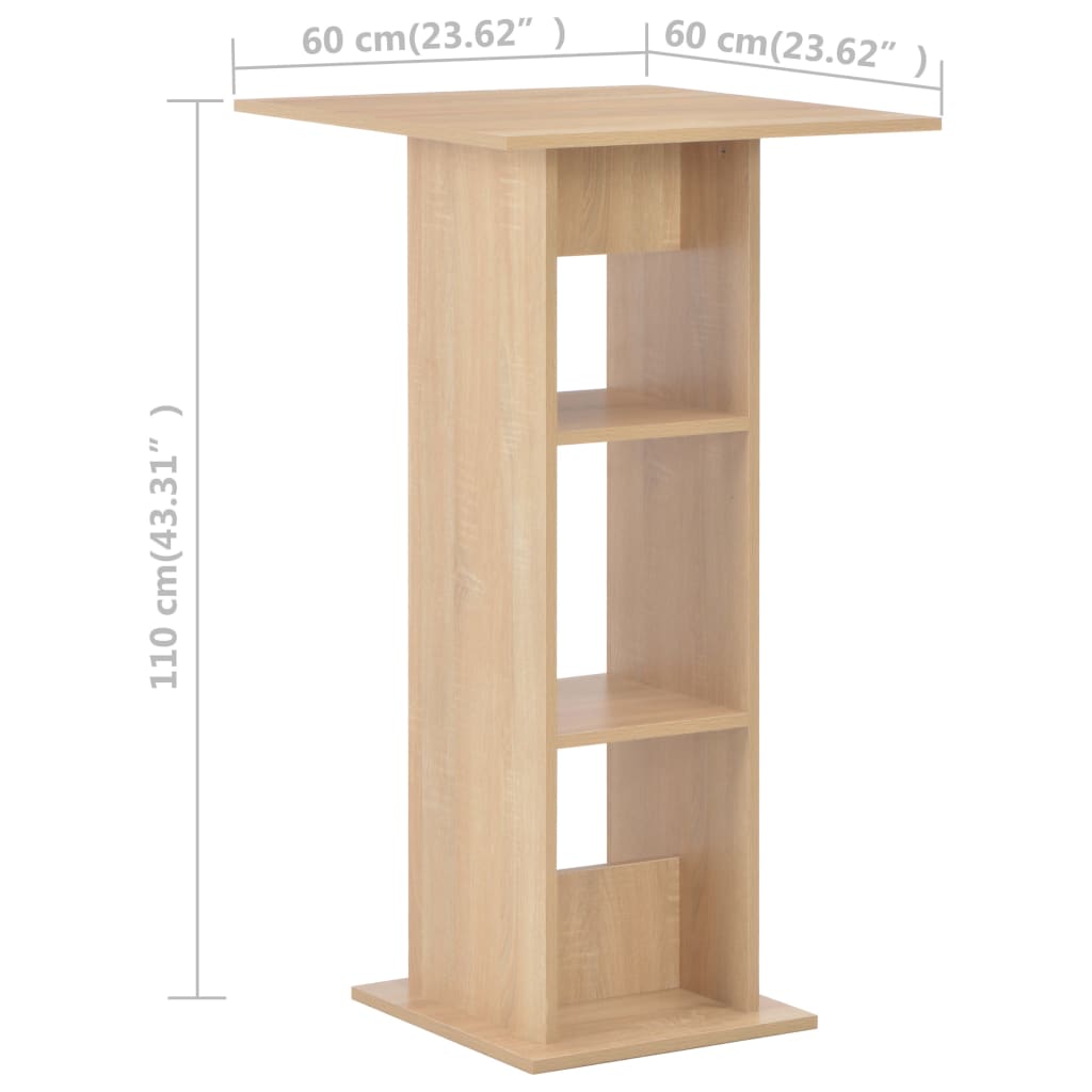 Tavolo da Bar Rovere 60x60x110 cm