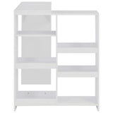 Tavolo da Bar con Scaffale Mobile Bianco 138x39x110 cm