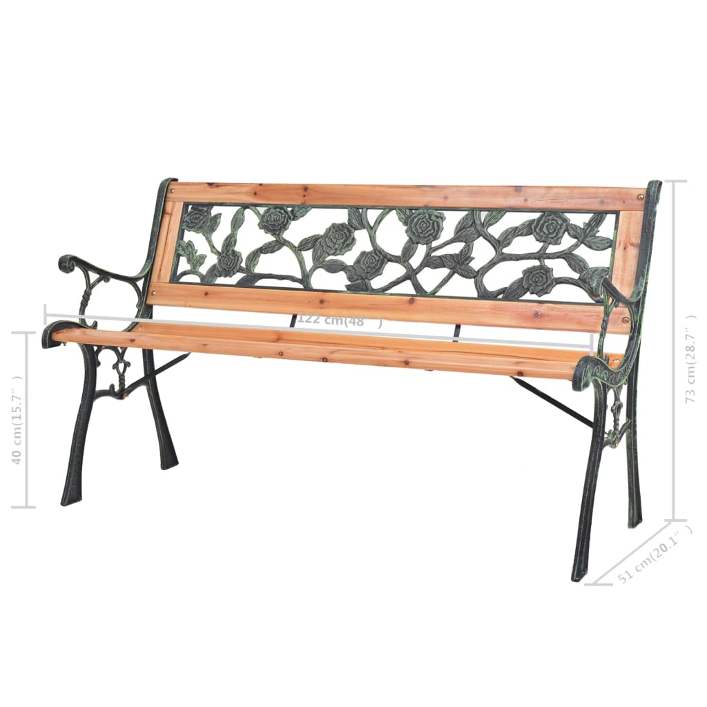 Panchina da Giardino 122 cm in Legno