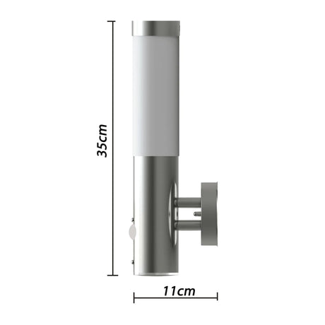 Applique da Esterno con Rilevatore di Movimento in Acciaio Inox