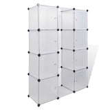 Armadio Modulare con 9 Scomparti 37x115x150 cm Bianco