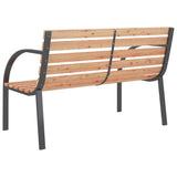 Panchina da Giardino 120 cm in Legno e Ferro