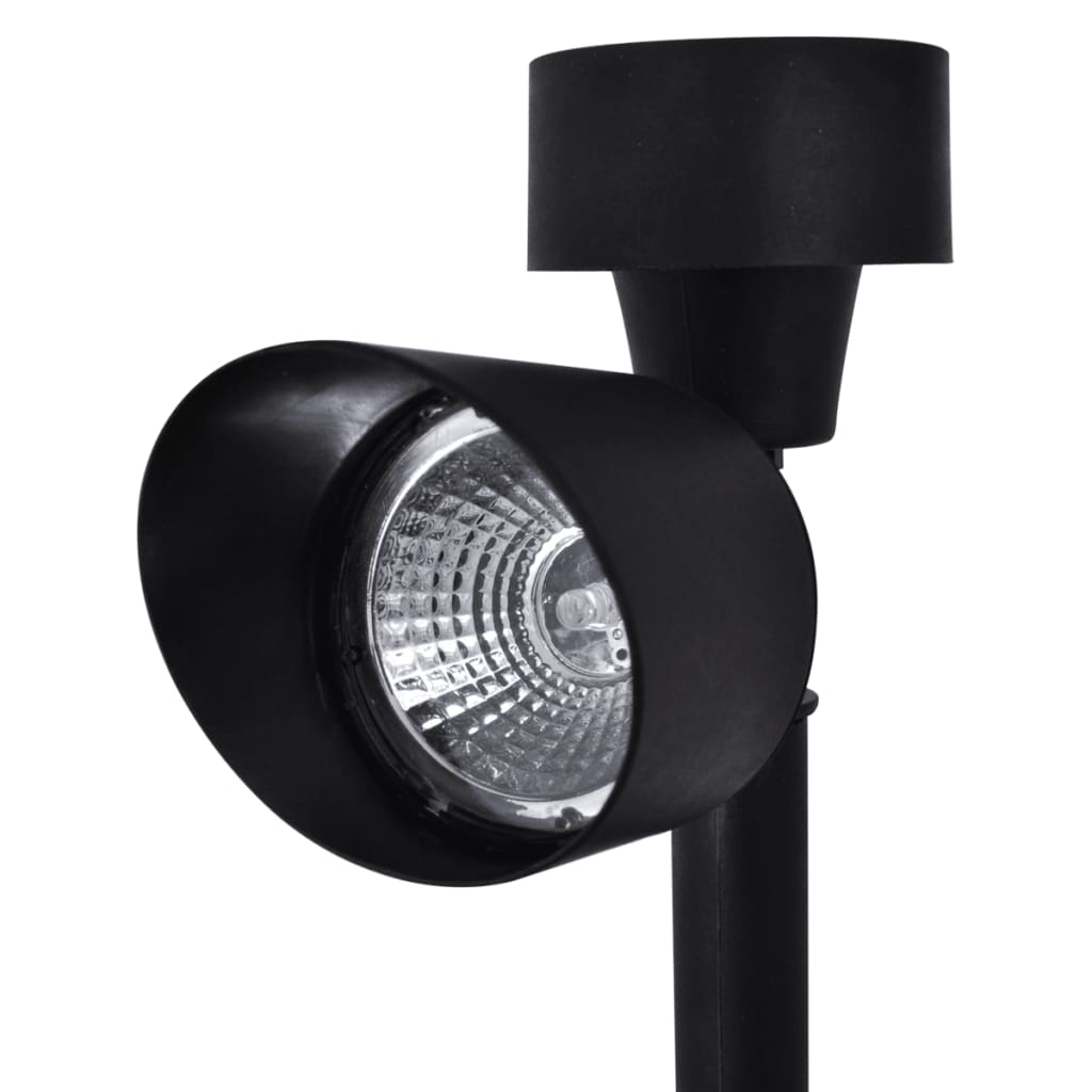 Outdoor Faretti Solari con LED Nero 12 pz