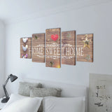 Set Stampa su Tela da Muro Home Sweet Home 200 x 100 cm