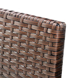 Set Divani da Giardino 3 pz con Cuscini in Polyrattan Marrone