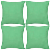 Federe 4 pz per Cuscini in Cotone Verde Mela 40 x 40 cm