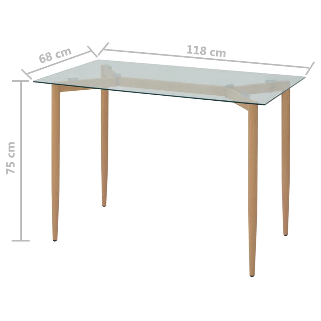 Tavolo da Pranzo 118x68x75 cm