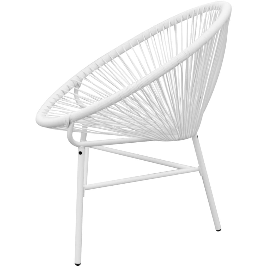 Sedia da Giardino Acapulco in Polyrattan Bianco