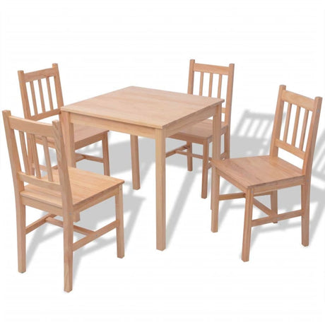 Set da Pranzo 5 pz in Legno di Pino