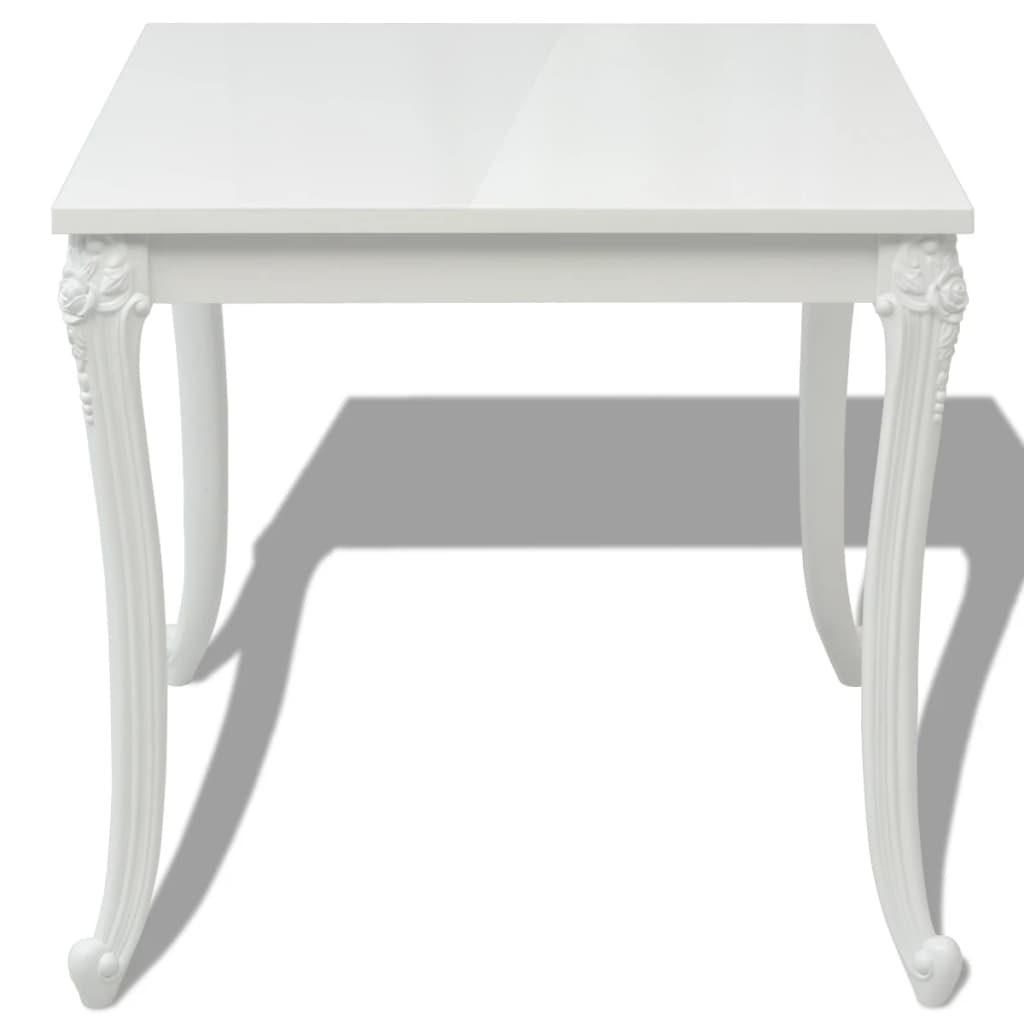 Tavolo da Pranzo 80x80x76 cm Bianco Lucido