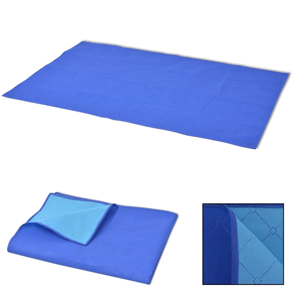 Coperta da Picnic Blu e Celeste 100x150 cm