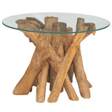 Tavolino da Salotto in Legname Massello di Teak 60 cm