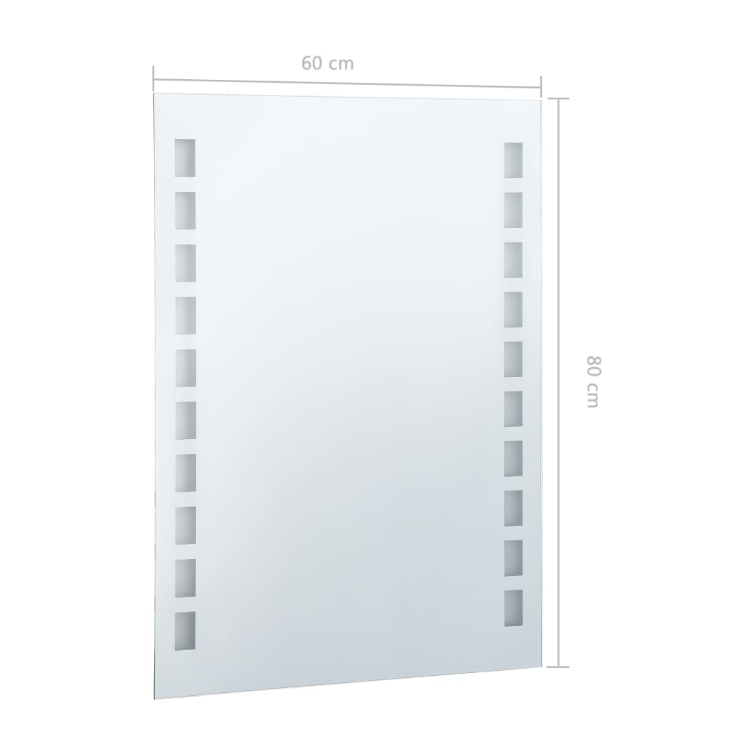 Specchio da Parete a LED per Bagno 60x80 cm