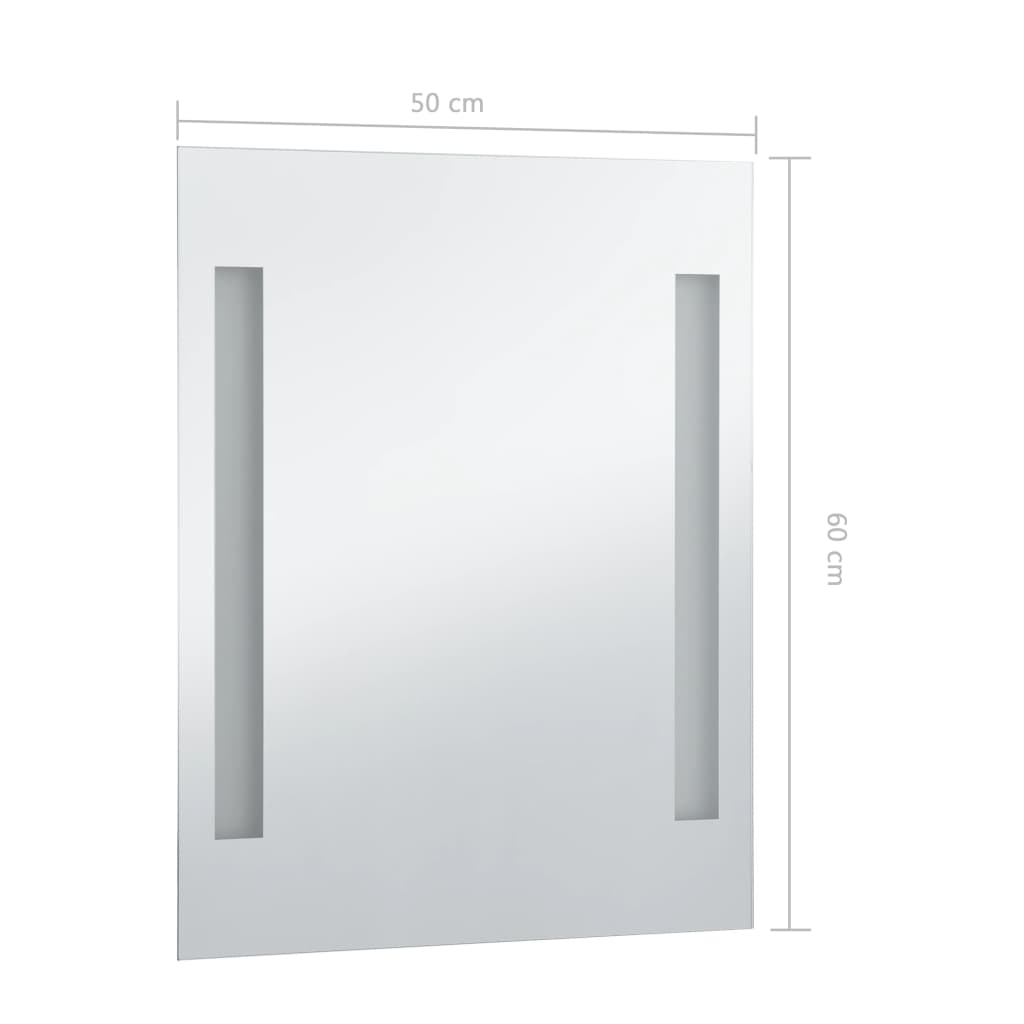 Specchio da Parete a LED per Bagno 50x60 cm