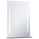 Specchio da Parete a LED per Bagno con Ripiano 50x70 cm