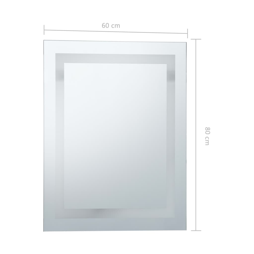 Specchio LED da Bagno con Sensore Tattile 60x80 cm