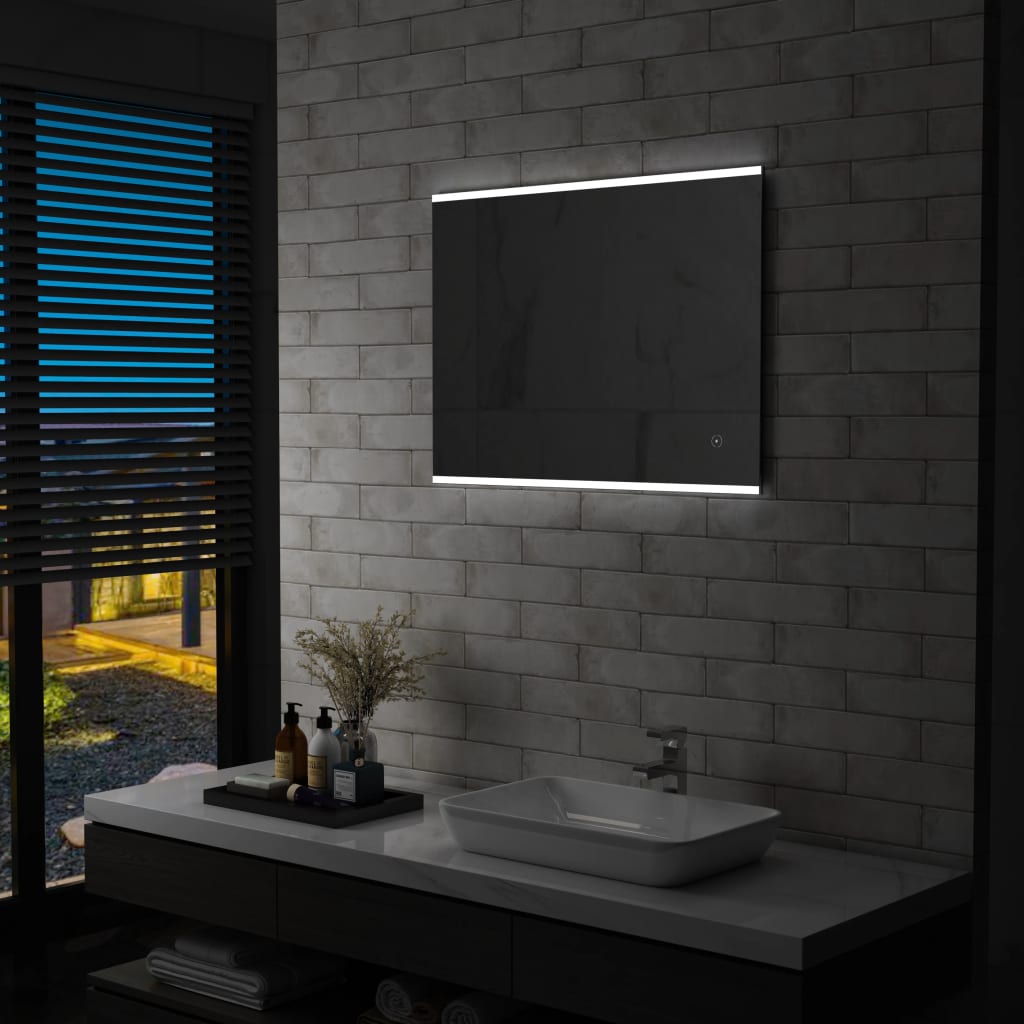 Specchio LED da Bagno con Sensore Tattile 80x60 cm