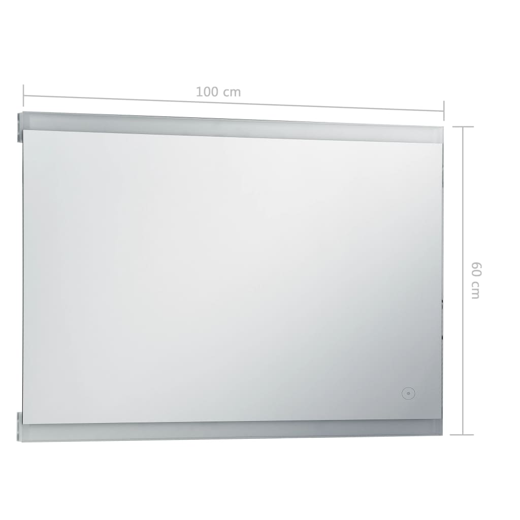 Specchio LED da Bagno con Sensore Tattile 100x60 cm