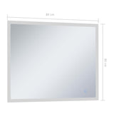 Specchio LED da Bagno con Sensore Tattile 80x60 cm