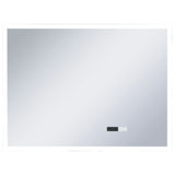 Specchio LED Bagno con Sensore Tattile e Schermo Orario 80x60cm