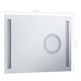 Specchio LED da Bagno con Sensore Tattile 80x60 cm