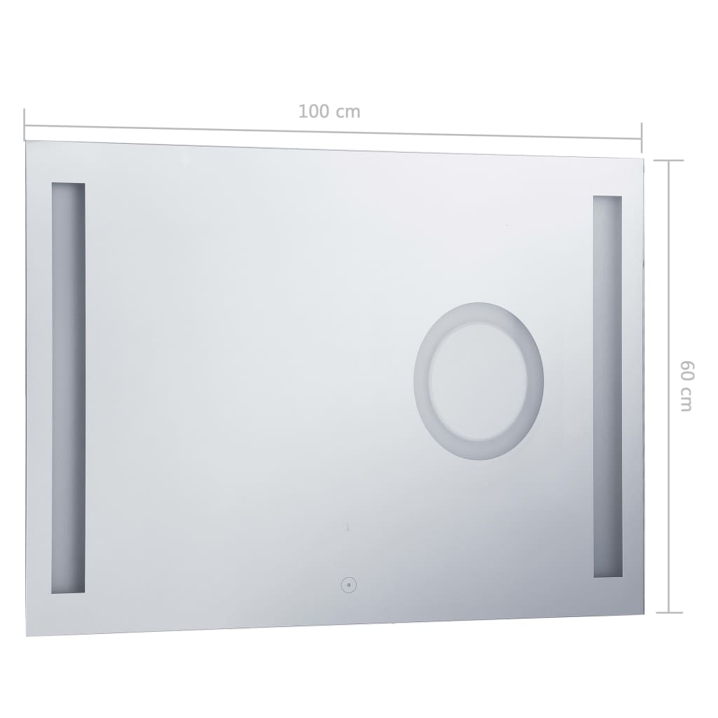 Specchio LED da Bagno con Sensore Tattile 100x60 cm