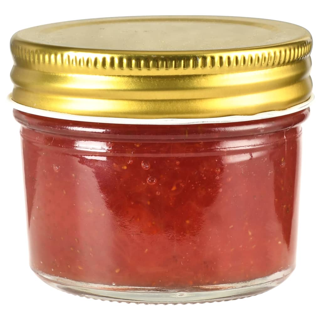 Vasi per Marmellata in Vetro Coperchio Oro 48 pz 110 ml