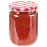 Vasi Marmellata in Vetro Coperchio Bianco e Rosso 96 pz 230 ml