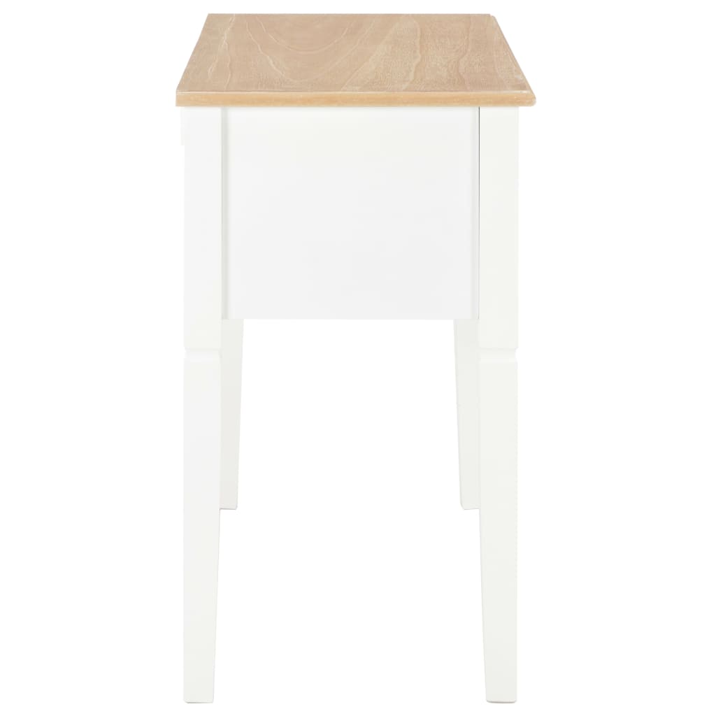 Scrivania Bianca 109,5x45x77,5 cm in Legno