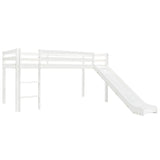 Letto a Castello per Bambini Scivolo e Scala in Pino 97x208cm