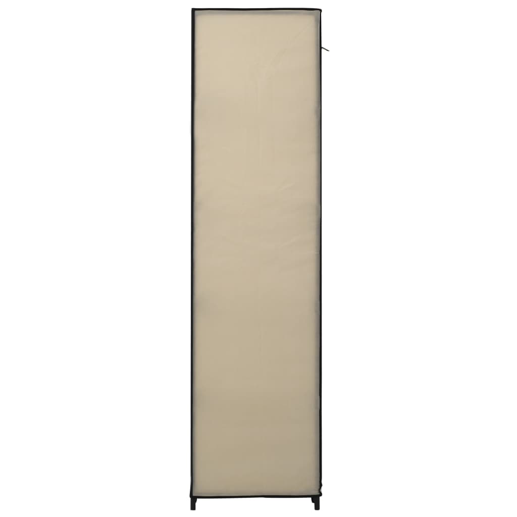 Armadio Pieghevole Crema 110x45x175 cm in Tessuto