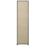 Armadio Pieghevole Crema 110x45x175 cm in Tessuto