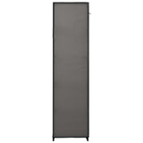 Armadio Pieghevole Grigio 110x45x175 cm in Tessuto