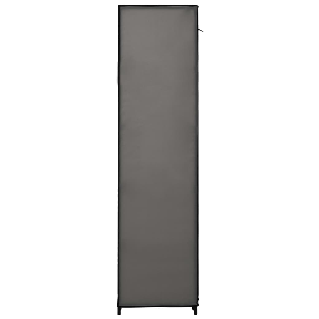 Armadio con Scomparti e Aste Grigio 150x45x176 cm in Tessuto