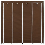 Guardaroba con 4 Scomparti Marrone 175x45x170 cm