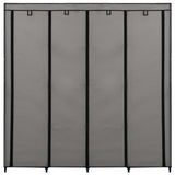 Guardaroba con 4 Scomparti Grigio 175x45x170 cm